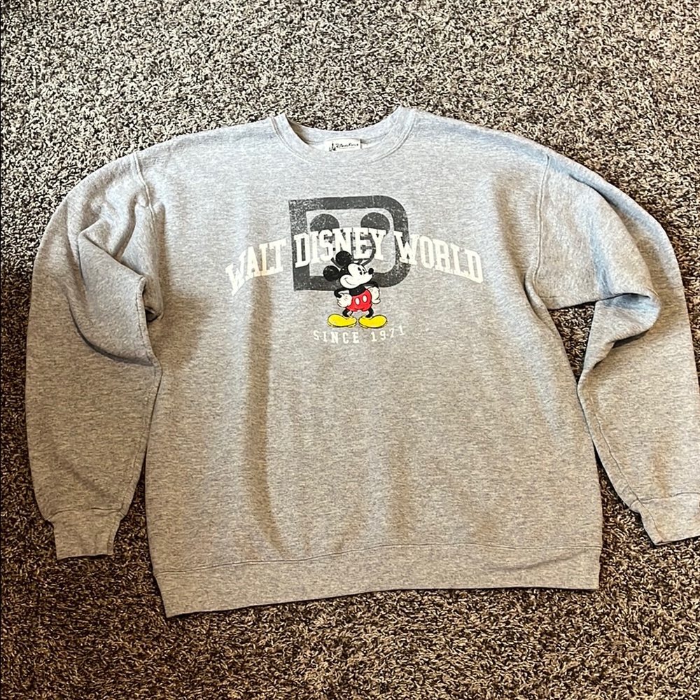 Gray Disney World Men's Sweater